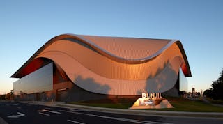 Kingspan&rsquo;s KingZip Linea Architectural Roofing System was one of the few products capable of achieving FJMT&rsquo;s complex, double curved design.