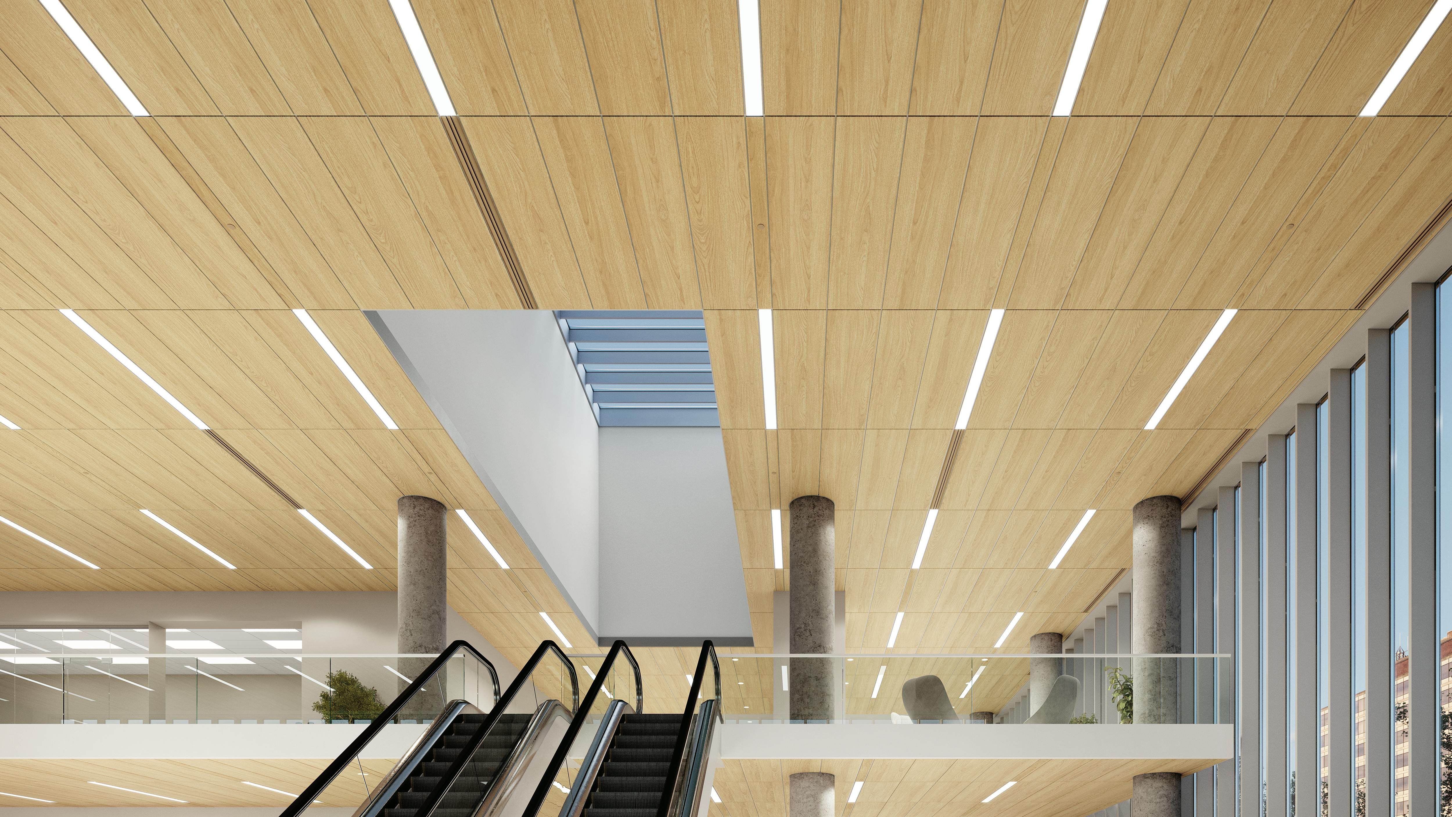 Lyra PB Ceiling Panels in Wood Look