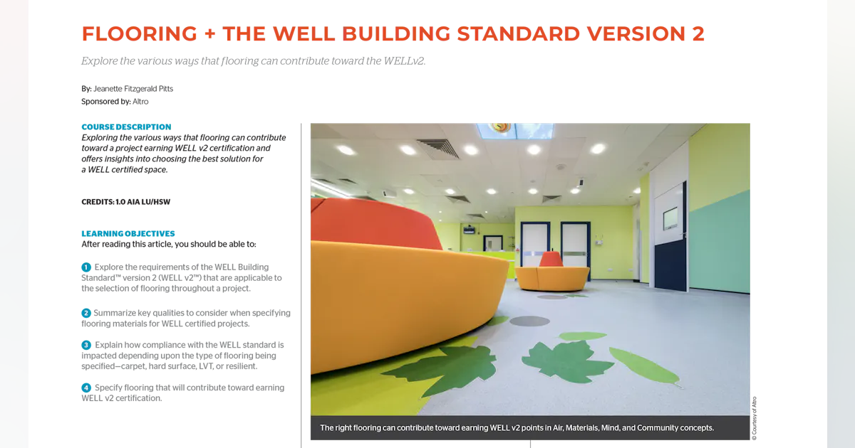 Well Building Standard V2.pdf Flooring and the WELL Building Standard v2 | Architectural Products