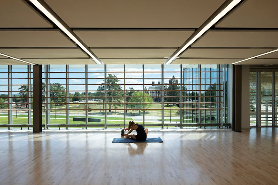 Colby College Alfond Athletics and Recreation Center - stretch training room.