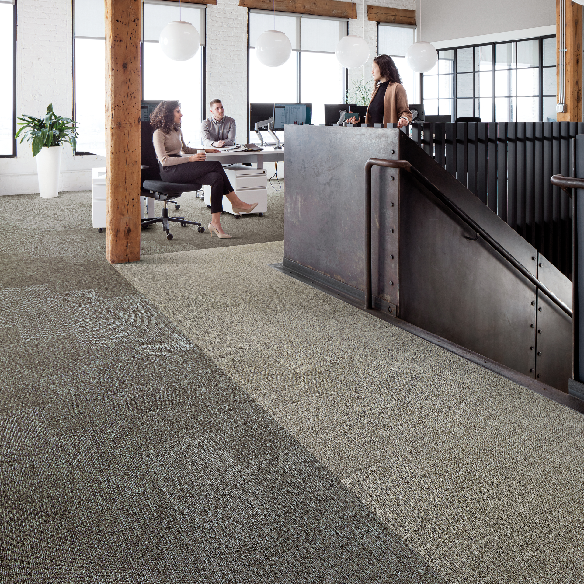 The Embodied Beauty carpet in the Zen Stitch and limestone.