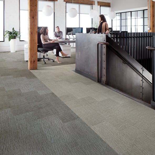 The Embodied Beauty carpet in the Zen Stitch and limestone.