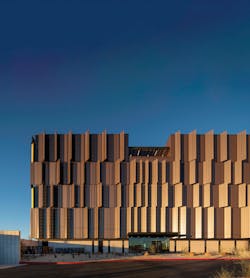 Fluropon Classic II is a two-coat fluoropolymer system that utilizes Sherwin-Williams' proprietary formulation of aluminum and mica-based pigmentation to deliver the bold metallic appearance of the building. Fluropon Classic II is a two-coat fluoropolymer system that utilizes Sherwin-Williams' proprietary formulation of aluminum and mica-based pigmentation to deliver the bold metallic appearance of the building.