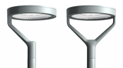 These 20 ft. post-top luminaires are available in single-arm and double-arm mount styles. These 20 ft. post-top luminaires are available in single-arm and double-arm mount styles.