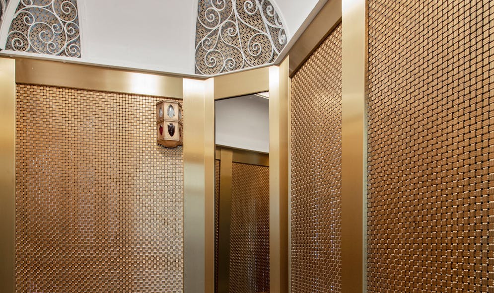 Interior Elevator Cab Bronze Wire Architectural Mesh