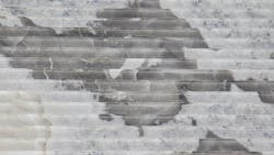 Textured Stone Flut Finish in Dover White Textured Stone Flut Finish in Dover White