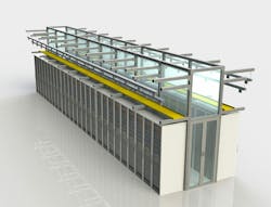 The 2x2 Cool Shield StrutSure provides containment when ceiling support options are not possible. The heavy-duty aisle containment system is designed to manage airflow and support critical to infrastructure such as cable trays, water piping, and bus bars. The patent-pending proprietary 4-in. x 4-in. frame is designed to seamlessly integrate with standard strut profiles for maximum strength and versatility.