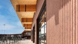 Corrugated Architectural Metal Wall Panels in Weathered Steel Corrugated Architectural Metal Wall Panels in Weathered Steel