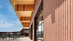 Corrugated Architectural Metal Wall Panels in Weathered Steel Corrugated Architectural Metal Wall Panels in Weathered Steel