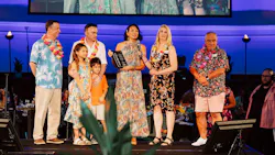 Dirk and Shelley Wald (back row, second and third from left), accept the 2023 Rick Wiedemer Guiding Light Award at The H Foundation's annual 2023 Goombay Bash fundraiser. Dirk and Shelley Wald (back row, second and third from left), accept the 2023 Rick Wiedemer Guiding Light Award at The H Foundation's annual 2023 Goombay Bash fundraiser.