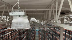 More than 4,000 Cree KBL high-bay fixtures outfitted with D4i drivers are installed in Uline Store C6, in Ontario, Calif. More than 4,000 Cree KBL high-bay fixtures outfitted with D4i drivers are installed in Uline Store C6, in Ontario, Calif.