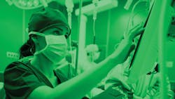 Narrow spectrum green LED lighting offers an illumination solution that can remain on during an operating procedure without compromising a surgeon's view. Narrow spectrum green LED lighting offers an illumination solution that can remain on during an operating procedure without compromising a surgeon's view.