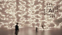 The intersection of artificial intelligence and lighting specification is visualized in this AI-generated image. The intersection of artificial intelligence and lighting specification is visualized in this AI-generated image.