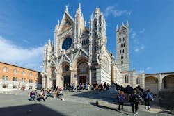 Italien, Toskana, Siena, Dom von Siena, Cattedrale di Santa Maria Assunta, gotische Architektur, Marmor, Aussen: weiss und gruen, Italien, Toskana, Siena, Dom von Siena, Cattedrale di Santa Maria Assunta, gotische Architektur, Marmor, Aussen: weiss und gruen,