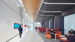 Zelle Tiles at Fitts Wollard Hall Corridor Zelle Tiles at Fitts Wollard Hall Corridor