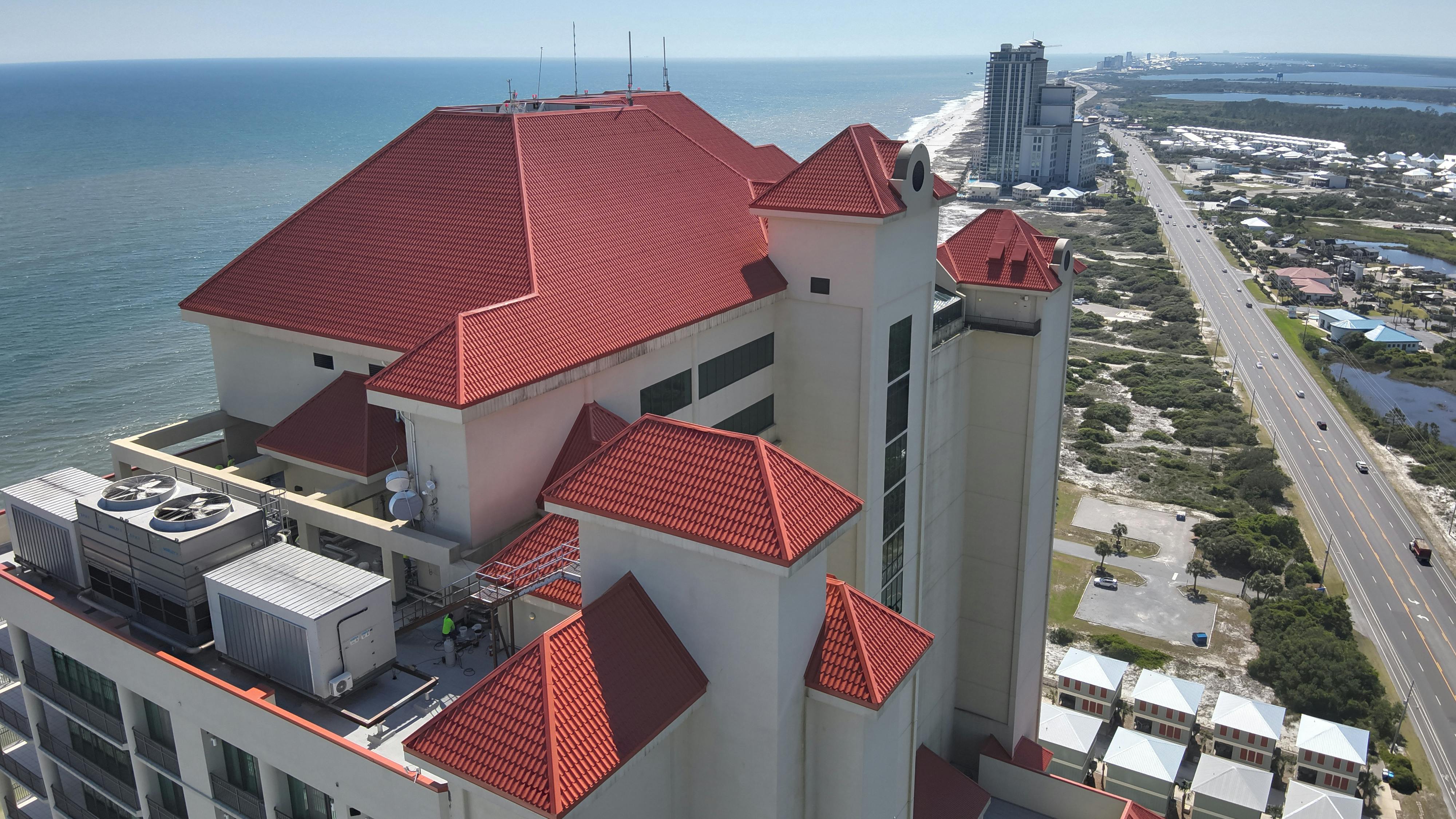 Techo Tile Metal Roof in MIssion Red