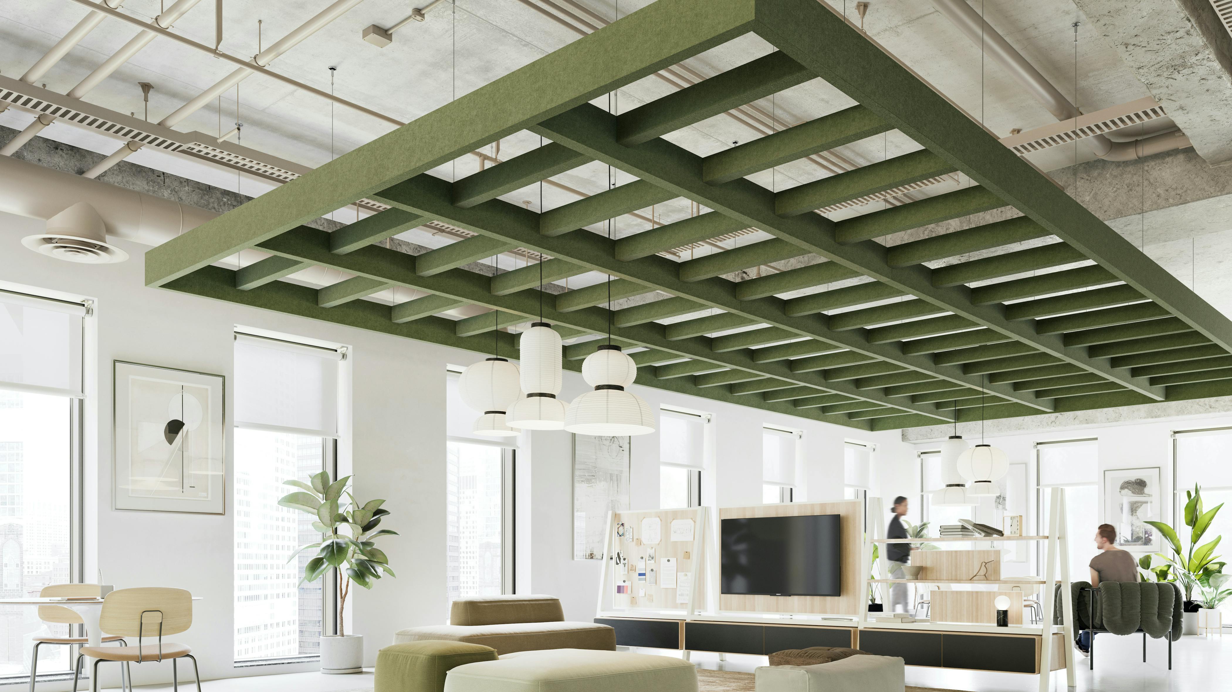 Plaid Acoustic Ceiling