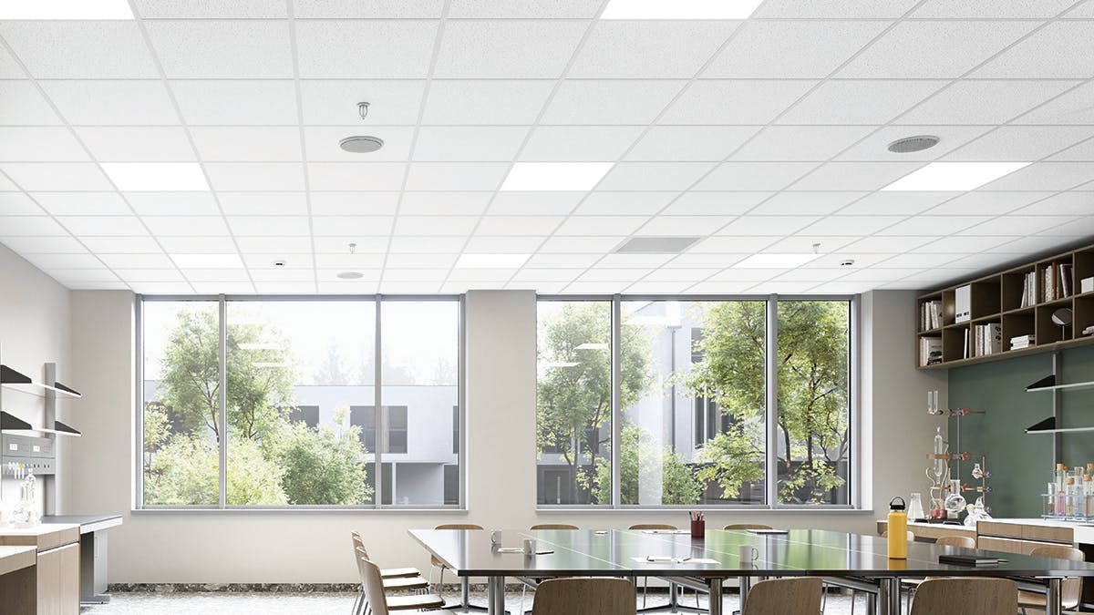 School Zone Fine Fissured Templok Energy Saving Ceiling Panels