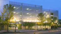 College Football Hall of Fame Perforated Metal Exterior College Football Hall of Fame Perforated Metal Exterior