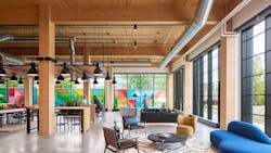 Dowel laminated timber interior at T3 Sterling Dowel laminated timber interior at T3 Sterling