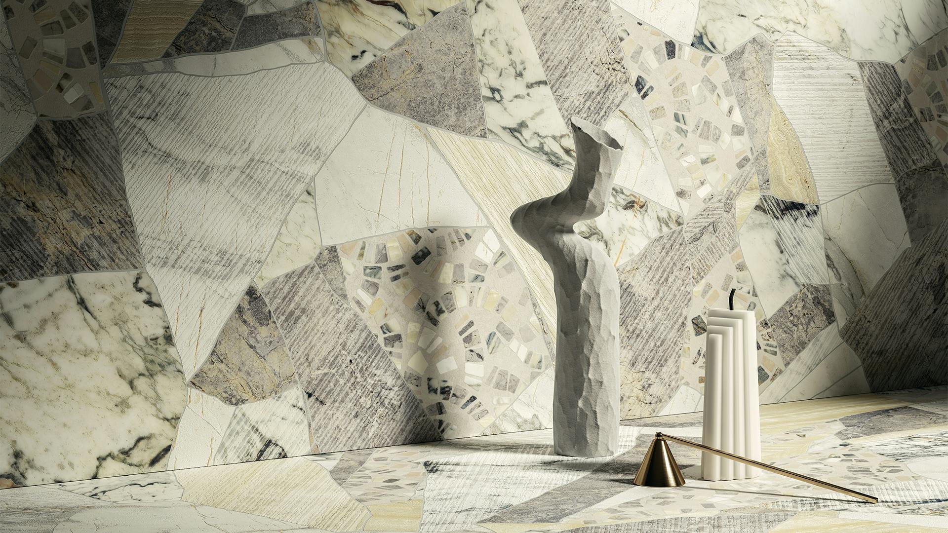 Marblique Blended Deco Porcelain Tile