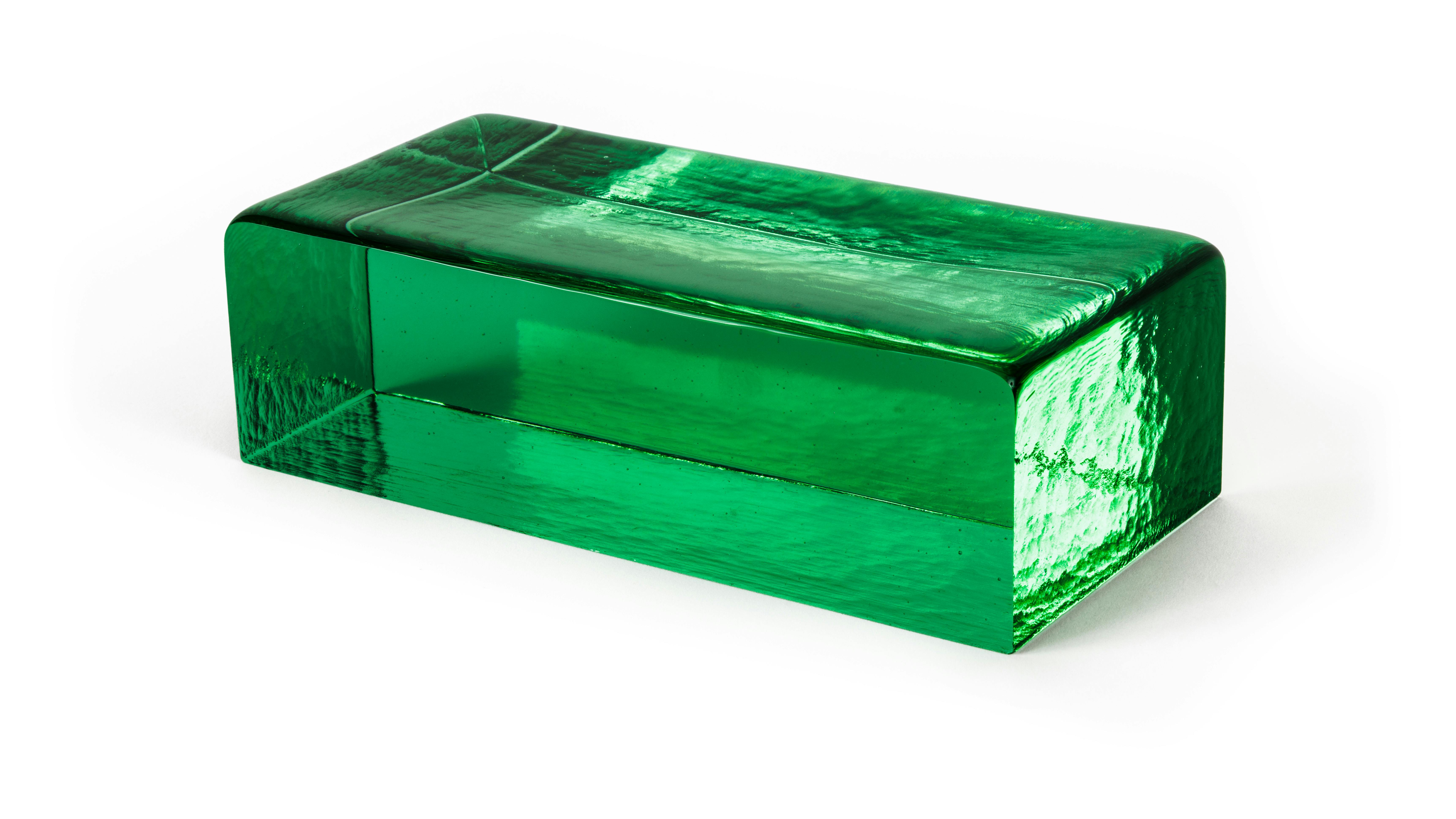 Emerald Green Glass Brick