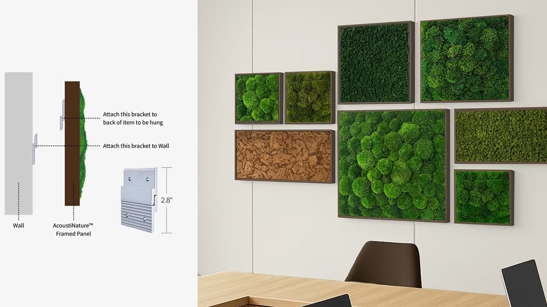 Acoustinature Modular Moss Panels