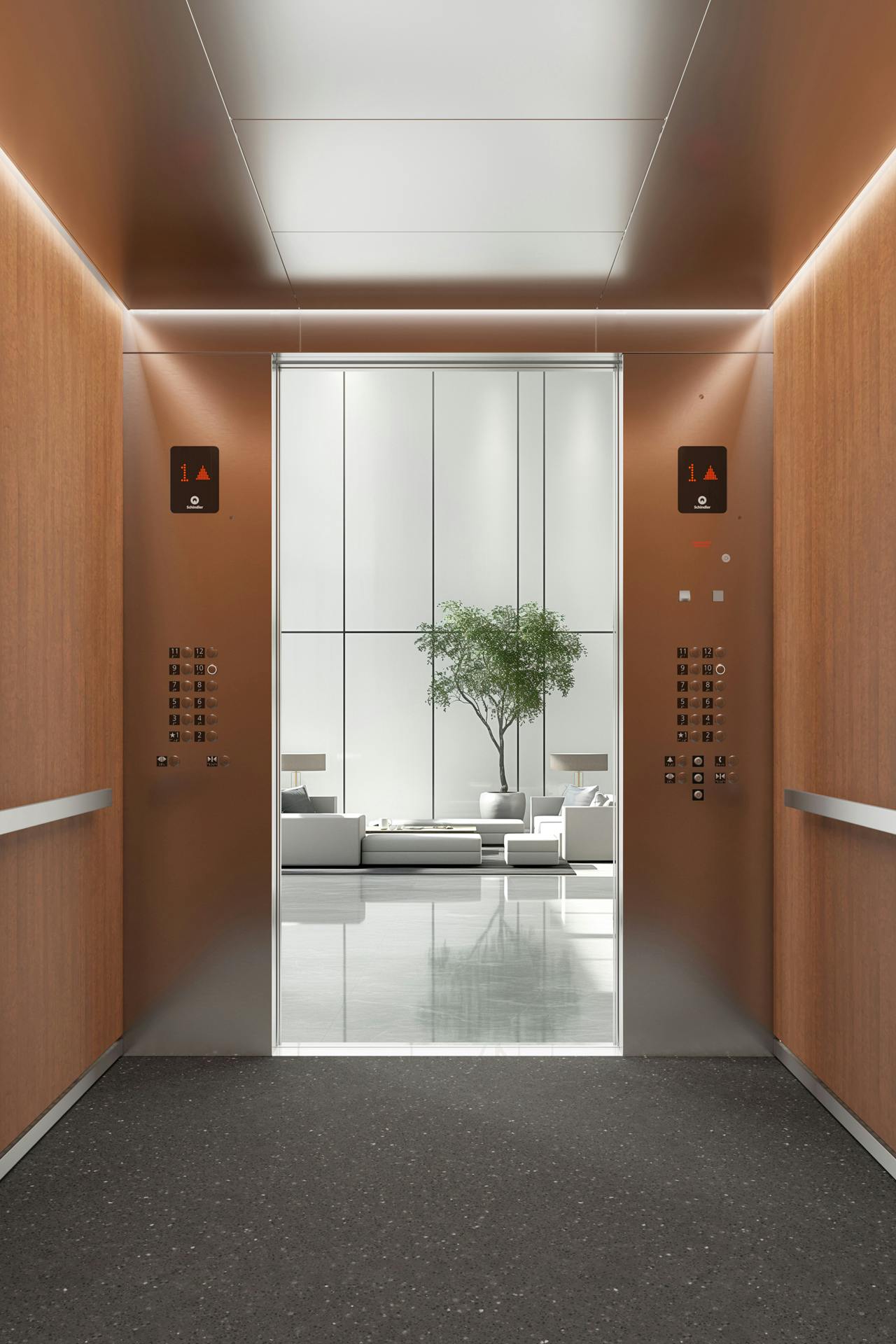 Schindler 5000 cab interior