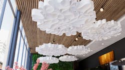 Tapestra Spool in a Museum Lounge Tapestra Spool in a Museum Lounge