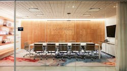 LittleOnes Zepto 1' downlights were integrated into felt ACT tiles LittleOnes Zepto 1' downlights were integrated into felt ACT tiles