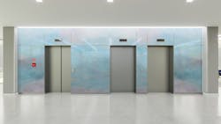 Skyline Glass Mural by Jill Malek Skyline Glass Mural by Jill Malek