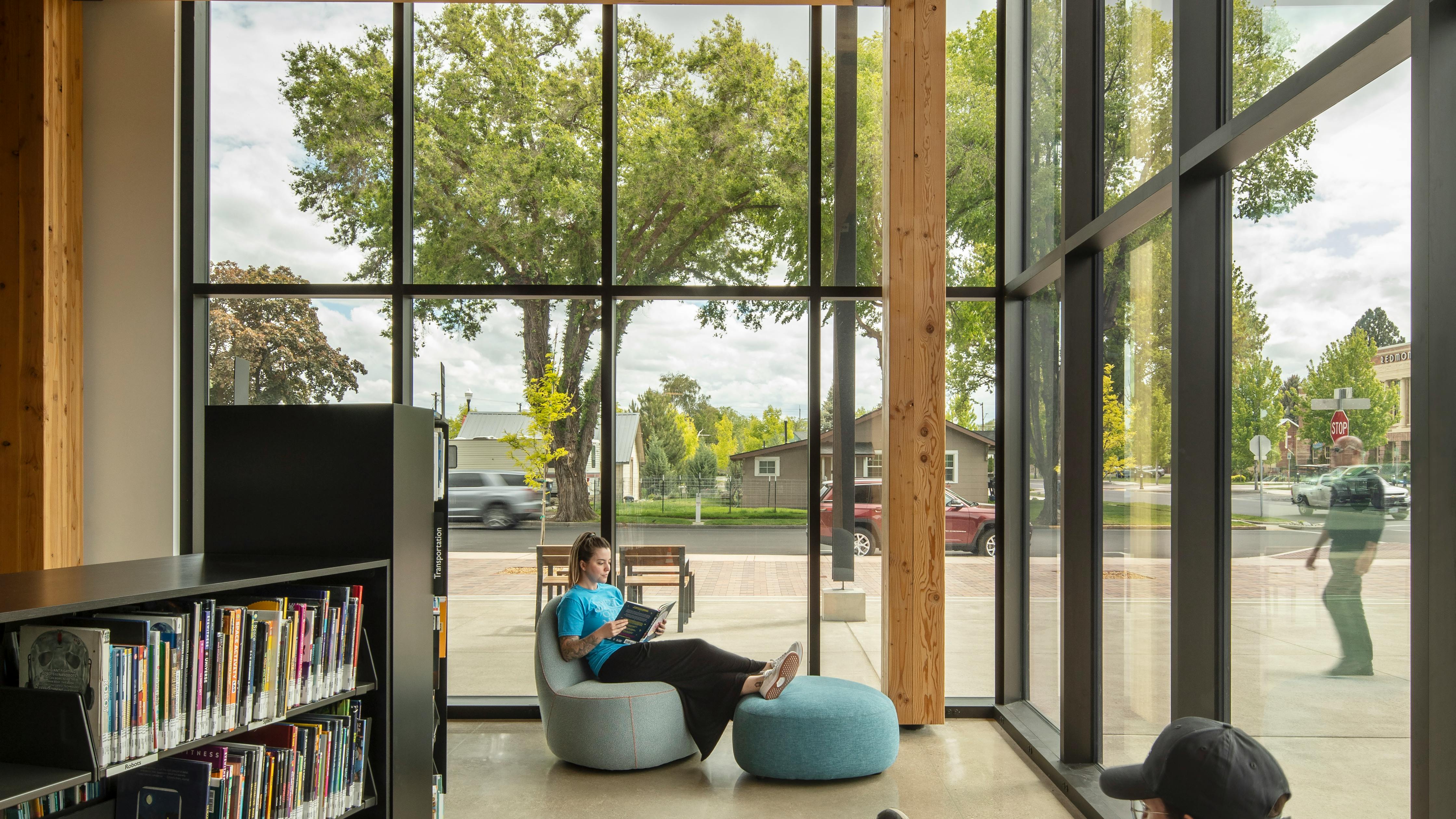 Curtainwall at Redmond Library