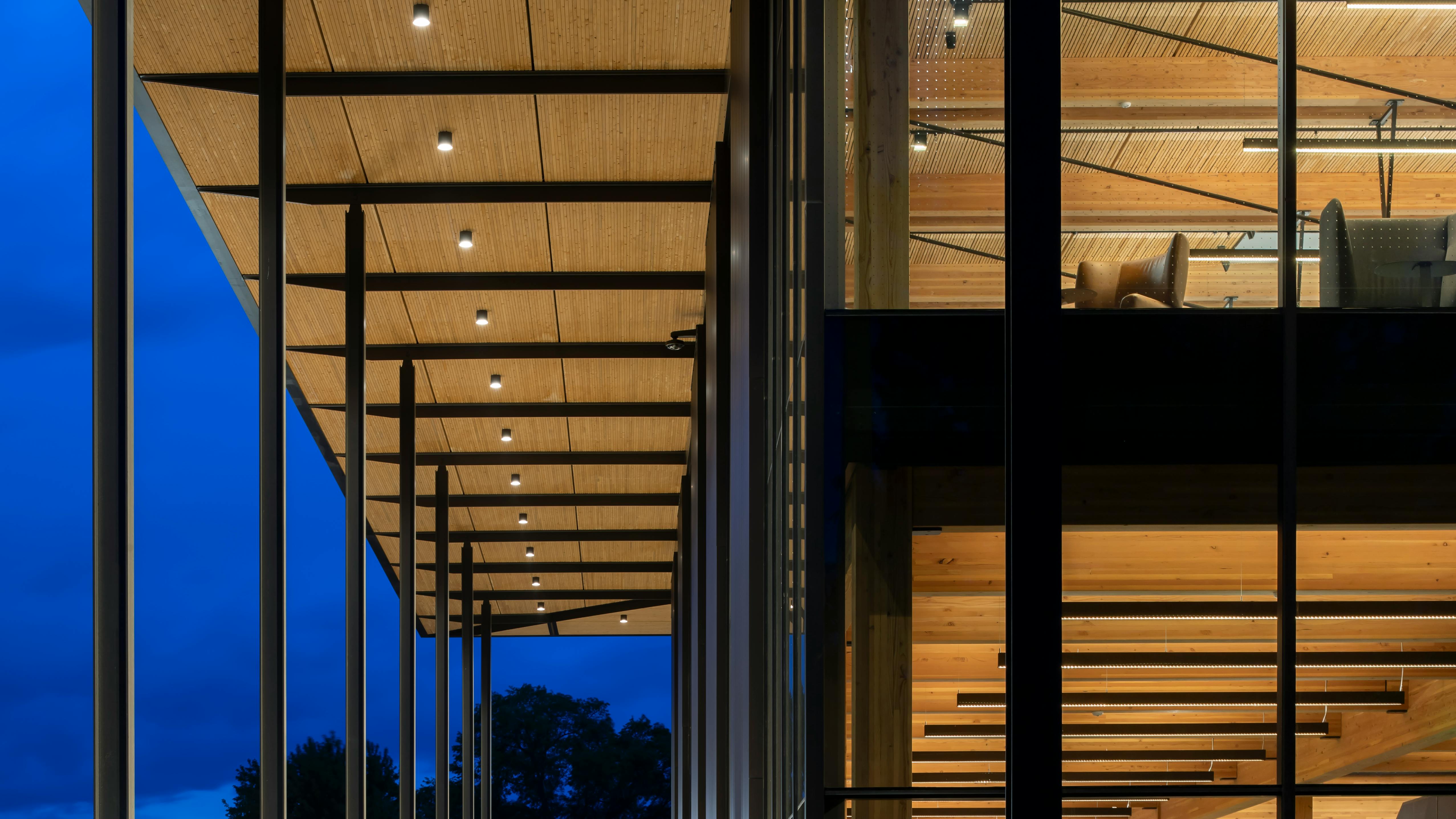 Redmond Library Canopy at Night