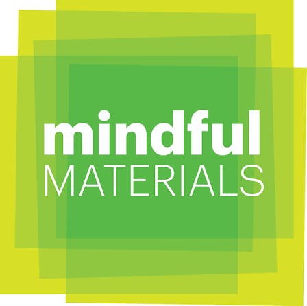 mindful materials logo of green squares