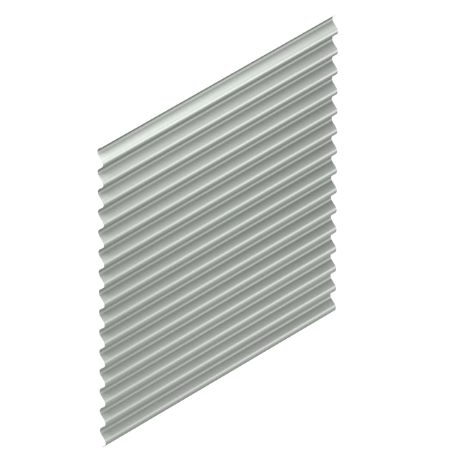 silver corrugated metal panel