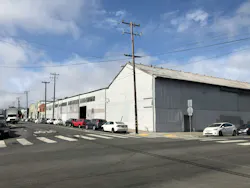 Original industrial structure, painted basic white.