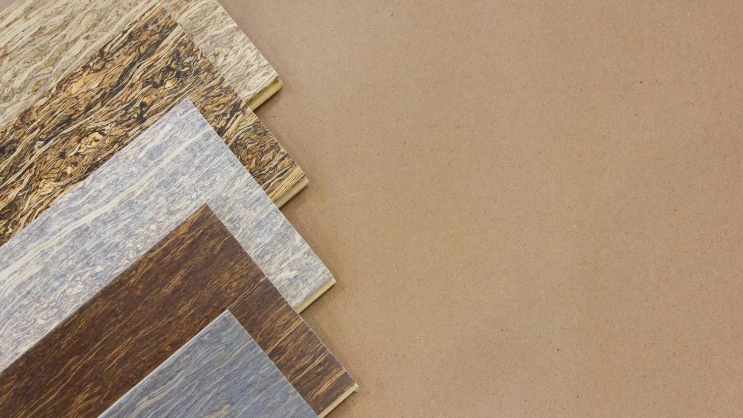 Swatches of Hempwood in various colors.