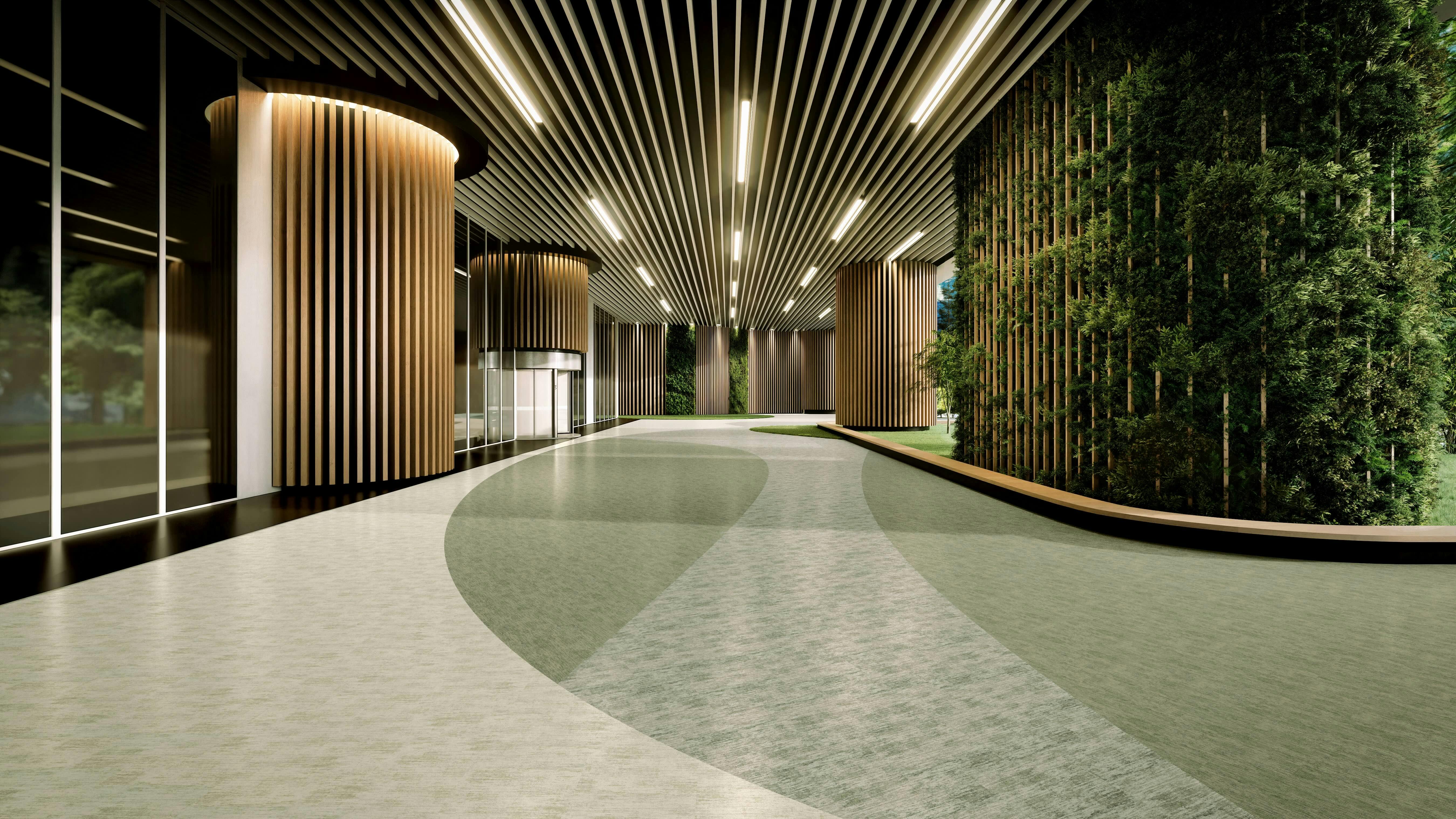 The only printed and coated rubber flooring in the world that is completely free of Red List Chemicals.
