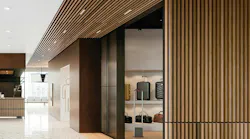 Grille Forte ceiling panels with integrated linear USAI lighting.