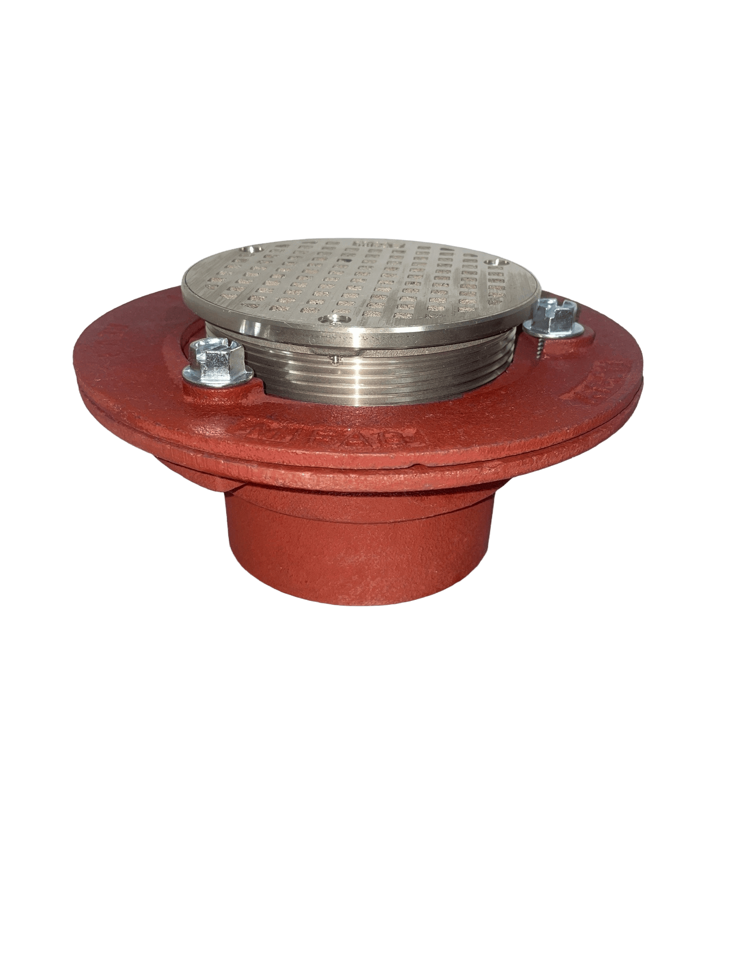 Commercial drain with cast iron body.