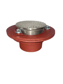 Commercial drain with cast iron body.